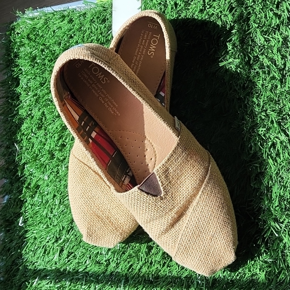 Toms Burlap Shoes Women's Size 10